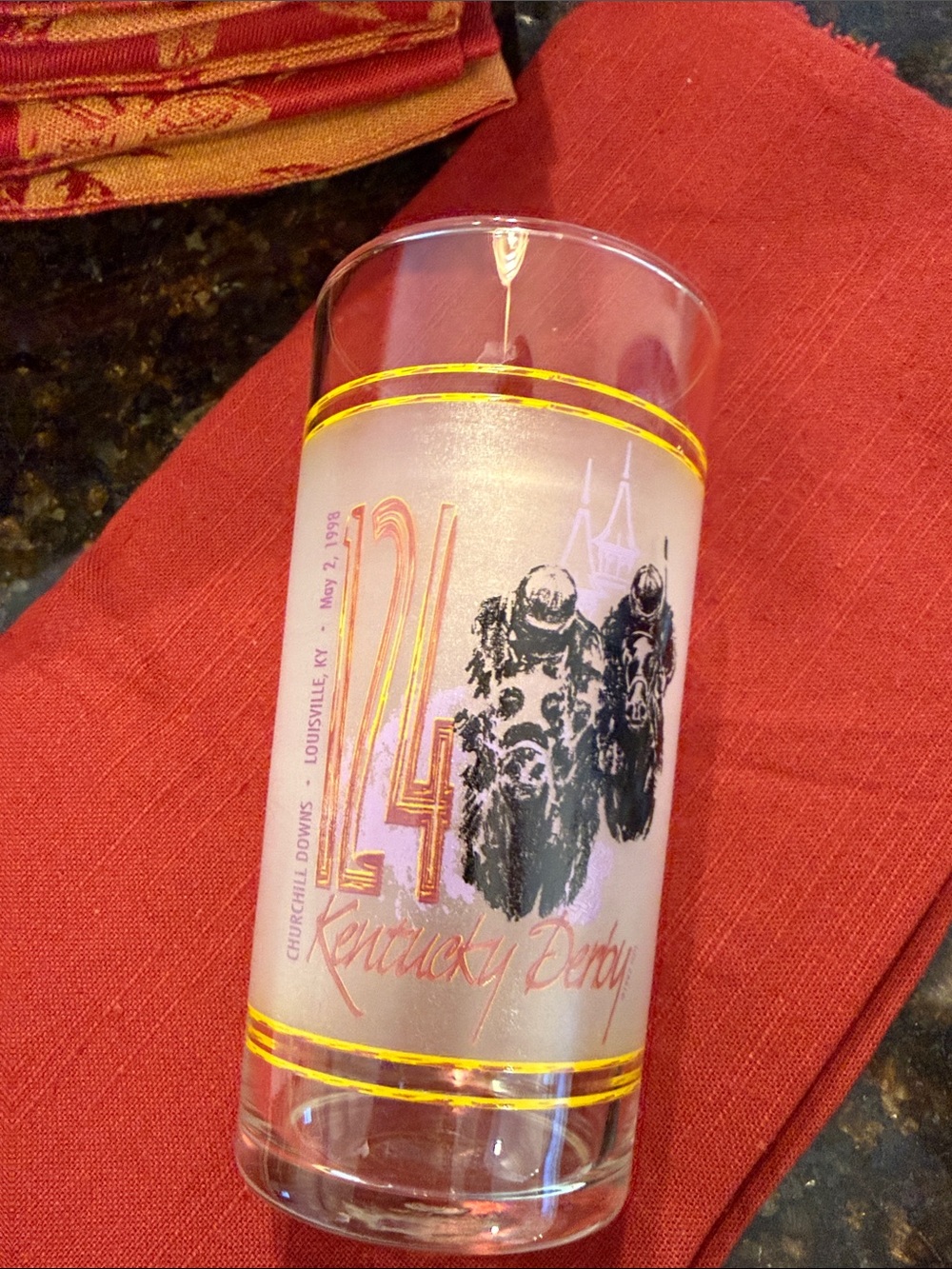 Kentucky Derby 94 Gold-Trimmed Frosted Racing Glass - Kentucky Derby